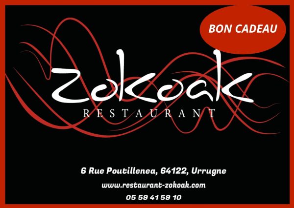 Carte Cadeaux - Restaurant Zokoak - Urrugne - Pays Basque